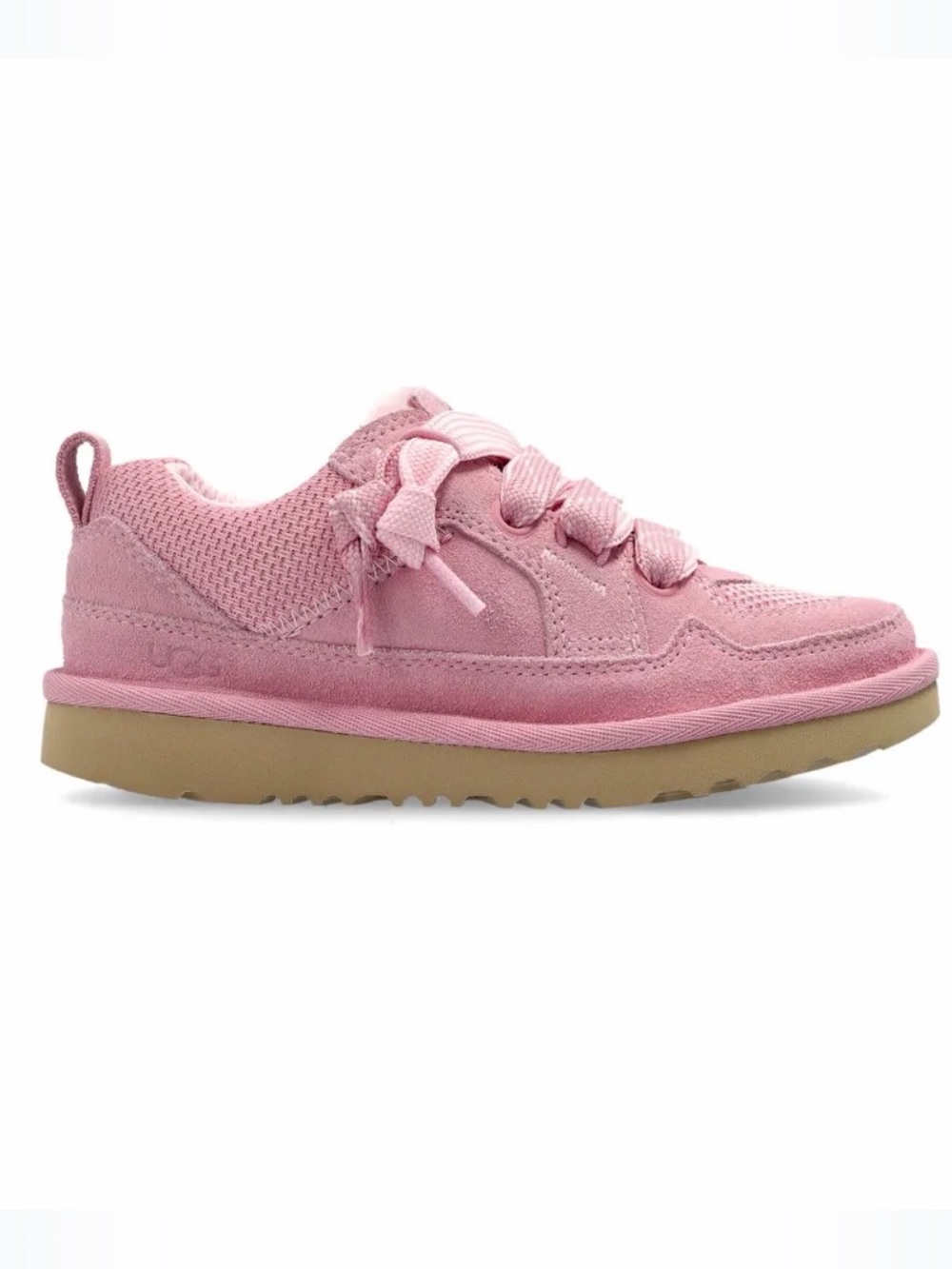 Ugg Kids Lowmel Pink Leather Suede Sneakers Size: 13